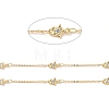 Clear Cubic Zirconia Star Link Chains CHC-G016-07G-2