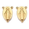 Ion Plating(IP) 201 Stainless Steel Rosary Center Connector Charms STAS-T064-46G-2