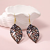 Wood Dangle Earrings for Women WG26A13-05-1