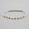 Opalite & Synthetic Non-magnetic Hematite Beads Stretch Bracelets for Women KP6261-1-1