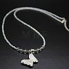 Natural Quartz Crystal Alloy Butterfly Pendant Glass Seed Beaded Necklaces for Women TG9550-4-1