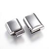 Tarnish Resistant 304 Stainless Steel Magnetic Clasps with Glue-in Ends STAS-D159-28P-2