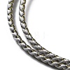 Polyester Cord Braided Necklace Makings MAK-L043-03G-23-2