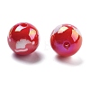 Christmas Theme Plating Acrylic Beads OACR-M022-08B-2