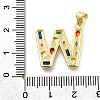 Brass Micro Pave Clear Cubic Zirconia Pendants KK-G521-01G-W-01-3