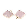 Natural Rose Quartz Faceted Pendants G-T139-95D-2