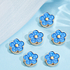 6Pcs Zinc Alloy Cufflinks BUTT-ME0001-50B-03-5