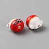 Handmade Porcelain Beads PORC-WH0006-02G-2