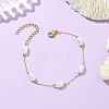 Oval ABS Plastic Pearl Beads Link Bracelets BJEW-JB14041-02-1