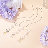 3Pcs Leaf Glass Hanging Suncatchers HJEW-TADJ0014-5
