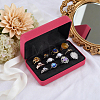 Rectangle PU Leather Ring Organizer Boxes CON-WH0089-240B-4