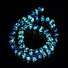 Glow in the Dark Luminous Style Handmade Silver Foil Glass Round Beads LS-FOIL-I006-8mm-02-5