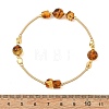 Natural Amber Round Beads Bangles BJEW-JB14500-4