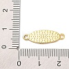 Beach Theme Rack Plating Brass Oval Connector Charms KK-P261-08F-G11-3