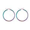 304 Stainless Steel Big Hoop Earrings EJEW-F105-07M-2
