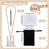 1Pc Brass Glass Flat Round Locket Pendant Rolo Chain Necklaces for Women NJEW-NB0001-48-2