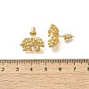Brass Micro Pave Clear Cubic Zirconia Stud Earrings EJEW-A121-06G-3