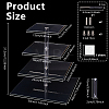 4-Tier Acrylic Dessert Display Risers ODIS-WH0079-093-2