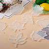 Fashewelry 8Pcs 8 Styles Flower & Leaf DIY Cup Mat Silicone Molds DIY-FW0001-25-26