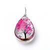 Transparent Glass Pendants GLAA-SZC0001-01J-2