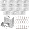 1 Bag Stainless Steel Rectangular Number Plates with Two Holes STAS-SC0021-06-1