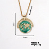 Map Coin Brass Pendant Necklace Fashionable Personality Jewelry BM0075-3-1