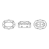 Preciosa® MAXIMA Crystal Sew-On Cups LS-Y-PRC-SB8-00030-200-S-5