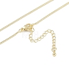 Brass Round Snake Chain Necklaces NJEW-U008-02G-2