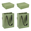 2Pcs Square Paper Jewelry Display Cases CON-TA0001-39F-01-3