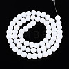 Frosted Opaque Glass Beads Strands GLAA-T032-P6mm-MBB02-1