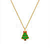 Christmas 304 Stainless Steel Enamel Pendant Necklaces FS-WGDAA96-04-1