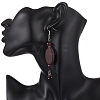 3 Pairs 3 Styles Wood Dangle Earrings EJEW-JE06996-5