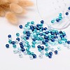 Carribean Blue Mix Pearlized Glass Pearl Beads HY-X006-6mm-03-3