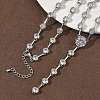 Brass Pave Clear Cubic Zirconia Y Necklaces NJEW-G183-06P-02-1