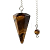 Natural Tiger Eye Dowsing Pendulums G-PW0007-006D-1