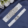 Lace Elastic Bridal Garters AJEW-WH0258-222-5