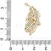 Feather Brass Micro Pave Cubic Zirconia Enhancer Shortener Bails KK-F934-07A-G-3