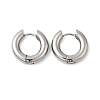 Tarnish Resistant 202 Stainless Steel Huggie Hoop Earrings EJEW-O087-08L-P-1