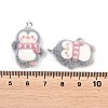 Flocking Opaque Resin Pendants RESI-P053-03C-P-3