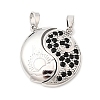 Valentine's Day Brass Micro Pave Cubic Zirconia Split Pendants LS-KK-H251-01B-P-1
