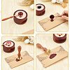 Brass Wax Seal Stamps with Rosewood Handle AJEW-WH0412-0093-3
