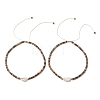 Summer Natural Shell and Coconut Heishi Beaded Necklaces NJEW-JN05177-3