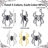 24Pcs 3 Colors Blank Glass Spider Pendant FIND-SC0006-47-2