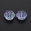Two Tone Transparent Baking Painted Glass Beads GLAA-S190-021-B07-3