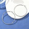 Tarnish Resistant 304 Stainless Steel Big Hoop Earrings X-EJEW-F105-04P-1