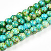 Baking Painted Glass Beads Strands DGLA-N003-8mm-B04-1