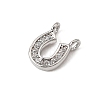 Brass Micro Pave Clear Connector Charms CU-CBA3D76-01P-2