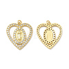 Brass Micro Pave Cubic Zirconia Pendants KK-E068-VB097-1