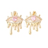 Brass Micro Pave Cubic Zirconia Pendants KK-D223-05G-1