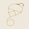 304 Stainless Steel Pavel Clear Cubic Zirconia Flat Round Tassel Cable Chain Ring Bracelets for Women CZ6446-1